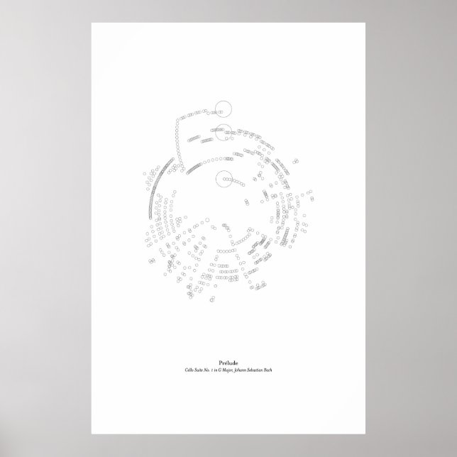 Póster Fuera del personal: Prélude, Cello Suite #1 en G M (Frente)
