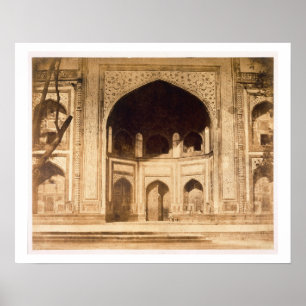 Póster Fuera del Taj Mahal, ilustrado probablemente en el