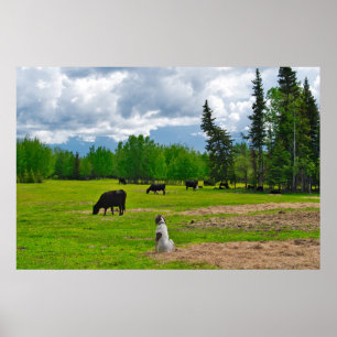 Póster Fuera en el Poster de pastura