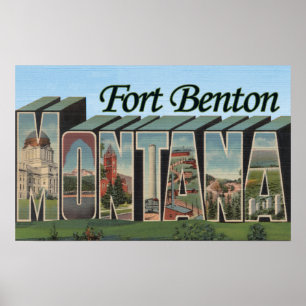 Póster Fuerte Benton, Montana - escenas grandes de la