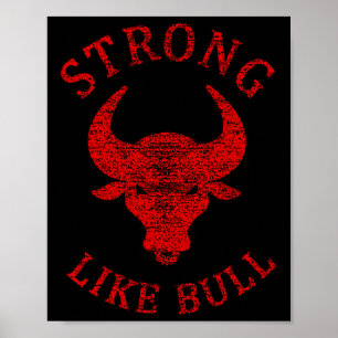 Póster Fuerte Como La Construcción Del Cuerpo De Toros Y