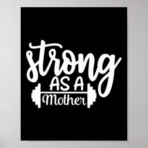 Póster Fuerte Como Madre Ejerce Fitness Formar Gimnasio G