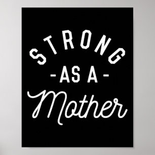Póster Fuerte como madre - Regalo de Día de la Madre -