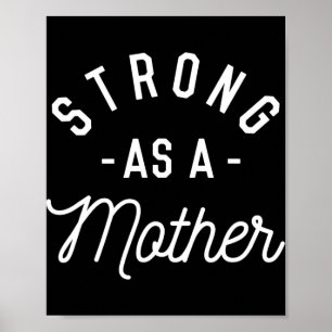 Póster Fuerte como madre - Regalo de Día de la Madre -