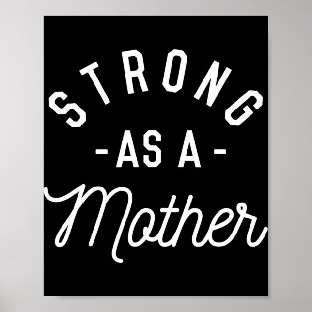 Póster Fuerte como madre - Regalo de Día de la Madre - (Frente)