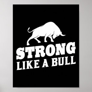 Póster Fuerte Como Un Cuerpo De Levantamiento De Toros 9
