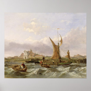 Póster Fuerte del tilburí - viento contra la marea, 1853