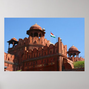Póster fuerte delhi rojo