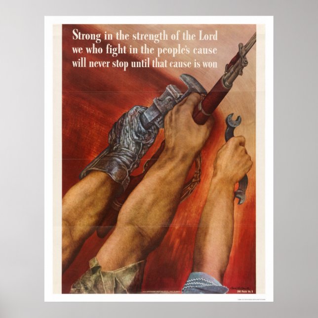 Póster Fuerte en la Fuerza del Señor (Frente)