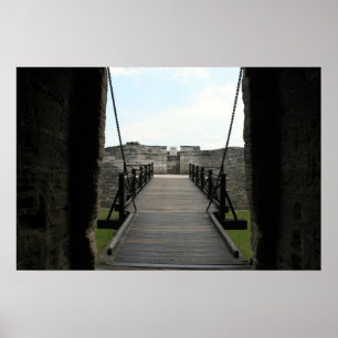 Póster Fuerte en St Augustine que mira de castillo