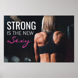 Póster Fuerte Es Lo Nuevo Sexy | Entrenamiento Motivacion