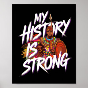 Póster Fuerte Guerrero Afroamericano del Mes de la Histor