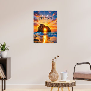 Póster Fuerte Inspirador Motivacional