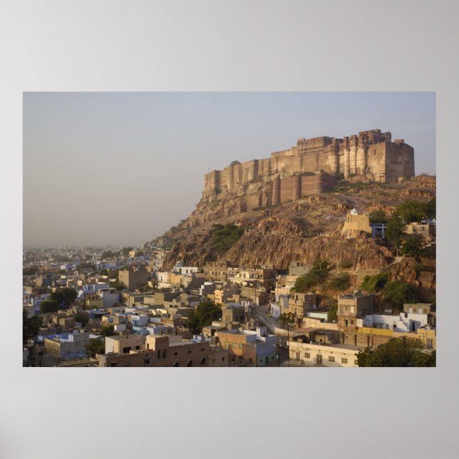 Póster Fuerte Mehrangarh de Jodhpur. Rajastán, INDIA. (Frente)