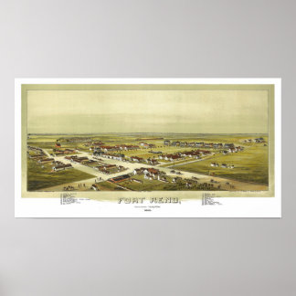 Póster Fuerte Reno Territorio de Oklahoma 1891 Litografía
