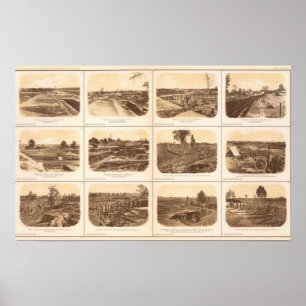 Póster Fuertes, baterías, Atlanta, GA