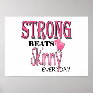 Póster ¡FUERTES GOLPEAS A Skinny todos los días! Guantes 