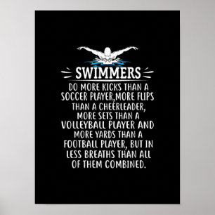 Póster Fuertes Regalos De Natación En Natación Para Muj