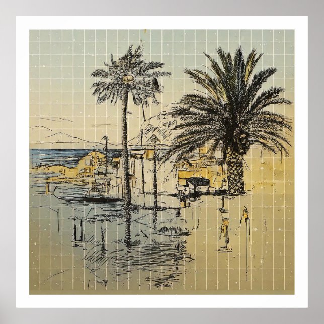 Póster Fuerteventura, Islas Canarias, Costa (Frente)