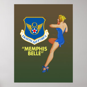 Póster "Fuerza aérea de la belleza de Memphis 8va"