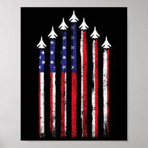 Póster Fuerza Aérea Veteranos de EE. UU. Bandera American