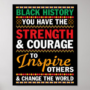 Póster Fuerza de la historia negra Inspira a otros Chan