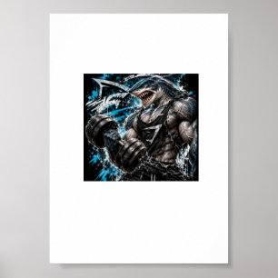 Póster Fuerza de Tiburón – Bestia Definitiva del Gimnasio