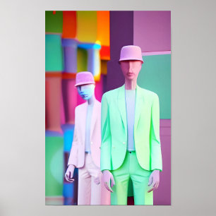 Póster Fuerza de ventas Ken Gage Retrowave