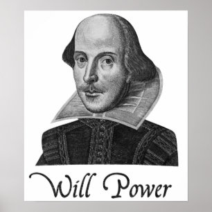 Póster Fuerza de voluntad de William Shakespeare