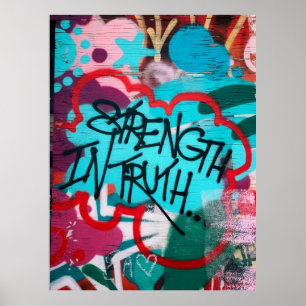 Póster Fuerza En El Grafiti De La Verdad