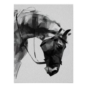 Póster Fuerza Equina en Monocromo