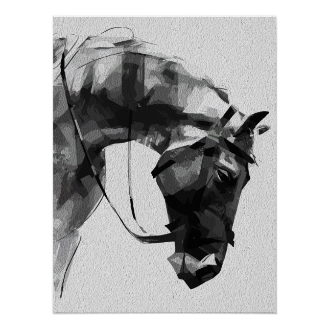 Póster Fuerza Equina en Monocromo (Anverso)