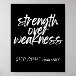 Póster Fuerza Sobre Debilidad - Conciencia De Rsd Crps