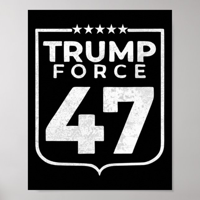 Póster Fuerza Trump 47  (Frente)