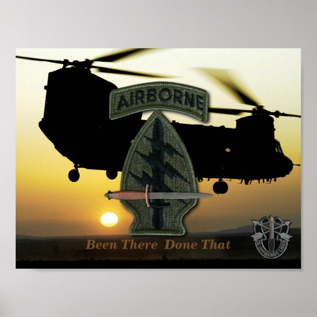 Póster fuerzas especiales boinas verdes SFG SOF SF (Frente)