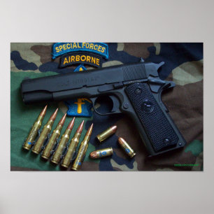 Póster fuerzas especiales boinas verdes veteranos veteran