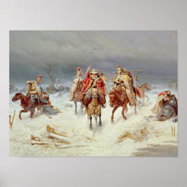 Póster Fuerzas francesas cruzan el río Berezina (Frente)