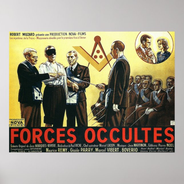 Póster Fuerzas ocultas por Paul Riche 1943 (Frente)