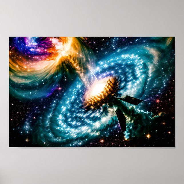 Póster Fuerzas planetarias galácticas colisionan e invade (Frente)