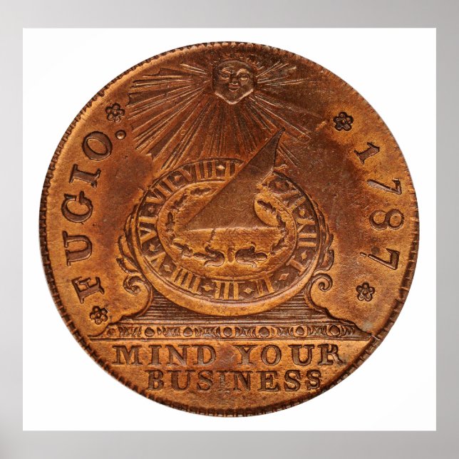 Póster Fugio Cent Mind Your Business Copper Penny (Frente)
