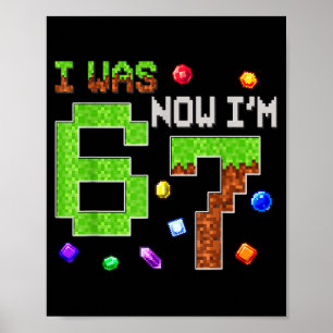 Póster Fui 6 Ahora Tengo 7 Seis Siete Cumpleaños 7 Años N