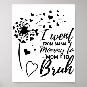 Póster Fui De Mamá Bruh Shirt Regalos Día de la Madre Mej