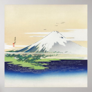 Póster Fuji de Ogata Gekko (1900-1910)
