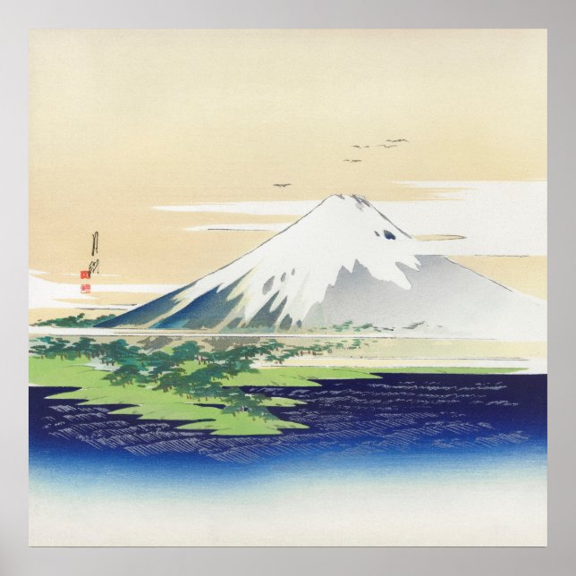 Póster Fuji de Ogata Gekko (1900-1910) (Frente)