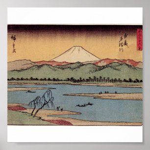 Póster Fuji en Japón alrededor del siglo XIX
