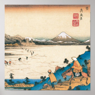 Póster Fuji, Fuji-san. Japón. Alrededor de 1800.