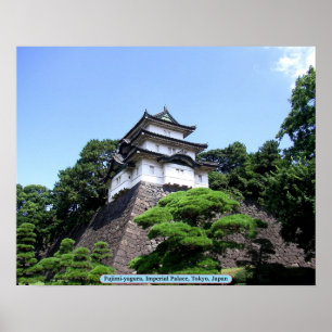 Póster Fujimi-yagura, Palacio Imperial, Tokio, Japón