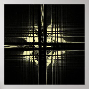 Póster Fulcrum, cruza en forma de grunge