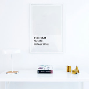 Póster Fulham Cottage White - Borde blanco