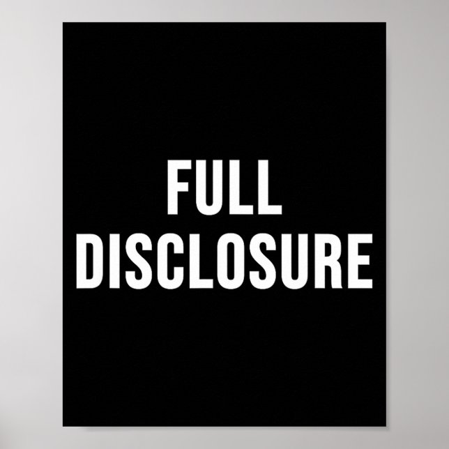 Póster Full Disclosure  (Frente)
